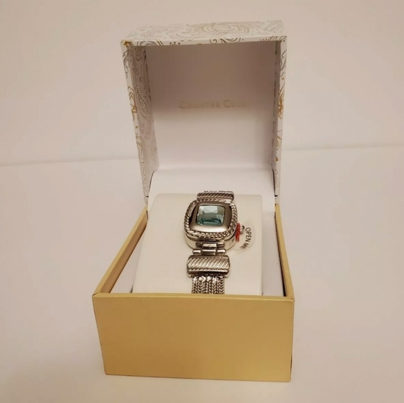 Flip Aqua Case Cover Stainless Chain watch 25mm - Picture 1 of 8